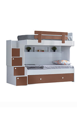 Ranza, Loof Yavrulu Ranza + 3 Kapaklı Dolap + 3 Adet Comfort Yatak, Kahve