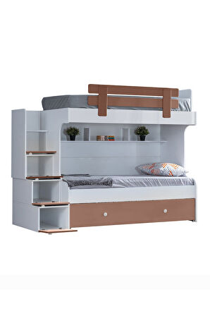 Ranza, Loof Yavrulu Ranza + 3 Kapaklı Dolap + 3 Adet Comfort Yatak, Kahve
