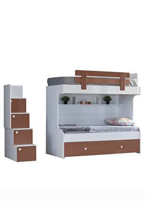 Ranza, Loof Yavrulu Ranza + 3 Kapaklı Dolap + 3 Adet Comfort Yatak, Kahve