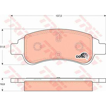 Fiat On Fren Balatası Berlingo II Partner II P1007 C2 C3 II C4 Xsara Picasso P207 C3 III Ds3 C3 Picasso P - Trw Gdb1563