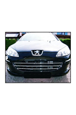 Peugeot 407 Krom Ön Panjur 3 Prç. 2004 Üzeri Paslanmaz Çelik