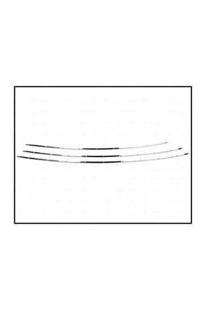 Peugeot 407 Krom Ön Panjur 3 Prç. 2004 Üzeri Paslanmaz Çelik