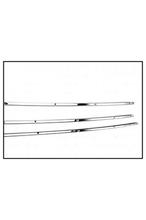 Peugeot 407 Krom Ön Panjur 3 Prç. 2004 Üzeri Paslanmaz Çelik