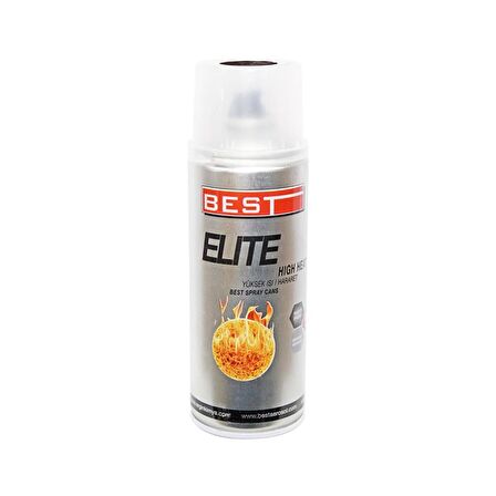 Best Elite 300C Isıya Dayanıklı Siyah Sprey Boya 400 ml