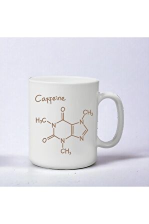 CAFFEİNE MOLEKÜL YAPISI BASKILI KUPA