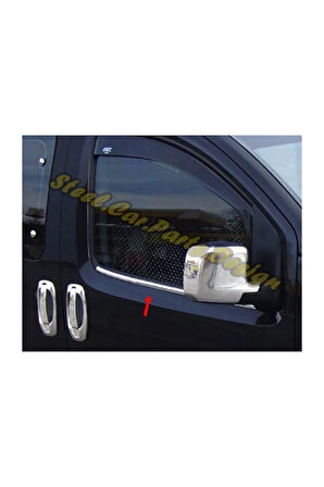 Peugeot Bipper Uyumlu Krom Cam Çıtası 2 Prç. 2008 Ve Üzeri Paslanmaz Çelik