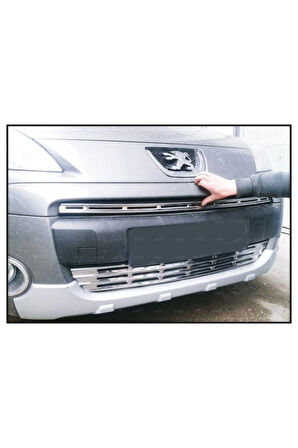 Peugeot Partner Tepee Krom Ön Panjur 2 Prç. 2008-2012 Arası Paslanmaz Çelik