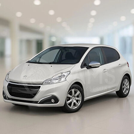 Peugeot 208 Krom Ayna Kapağı 2 Parça 2012 Ve Üzeri Paslanmaz Çelik