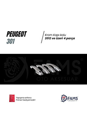 Peugeot 301 Krom Kapı Kolu 4 Kapı 2012 Üzeri P. Çelik