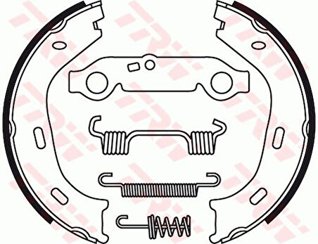 Mercedes Fren Balatası Arka (park Freni Pabucu) W116 76>80 W126 85>91 W123 79>85 R107 74>85 C107 74>81 - Trw Gs8218
