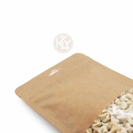 Kraft Orta Pencereli̇ Ki̇li̇tli̇ Doypack 16x27+4,5 Cm 500 Gr 1000 Adet