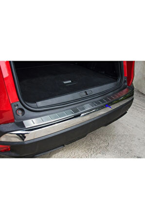 Peugeot 3008 Uyumlu Krom Arka Tampon Üstü Koruma 2016 Üzeri Paslanmaz Çelik Taşlı