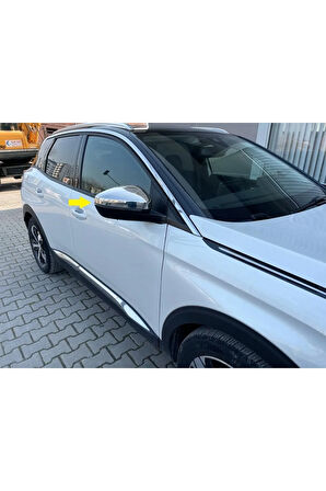 Peugeot 3008 Krom Ayna Kapağı 2 Parça 2016 Ve Üzeri Paslanmaz Çelik