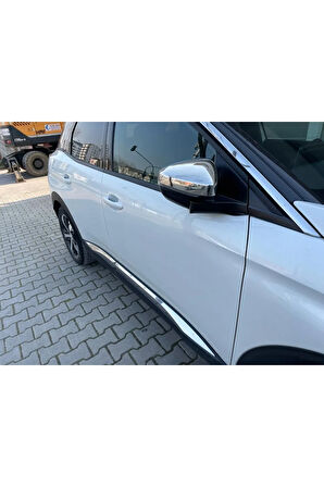 Peugeot 3008 Krom Ayna Kapağı 2 Parça 2016 Ve Üzeri Paslanmaz Çelik
