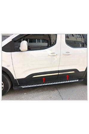 Peugeot Rifter Krom Yan Kapı Çıtası 4 Prç. 2018 Üzeri P.çelik