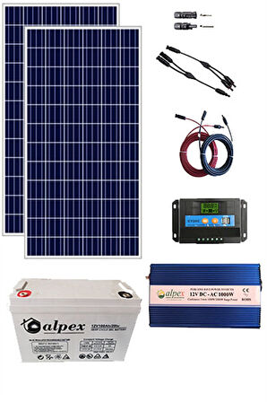ALPEX SOLAR PAKET SP330 Bağ Evi - Karavan Solar Paket