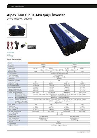 Alpex 2000 W 12 Volt UPS Akü Şarjlı Tam Sinüs Inverter