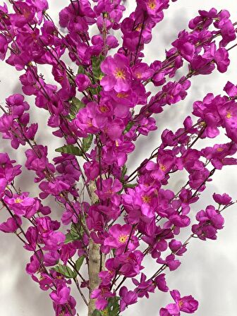 Yapay Ağaç Bahardalı Ağacı Mor Japon Kiraz Çiçeği Sakura Çiçeği 127x70cm Siyah Plastik Saksılı