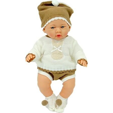 Azra Newborn Bej Kahve Triko Elbiseli