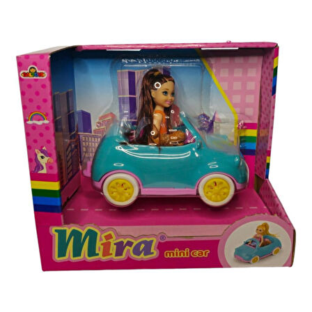 Galtoys Mira Bebekli Mini Car GLT-E406,Evcil Hayvanı ile Arabalı Oyuncak Bebek