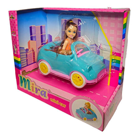 Galtoys Mira Bebekli Mini Car GLT-E406,Evcil Hayvanı ile Arabalı Oyuncak Bebek