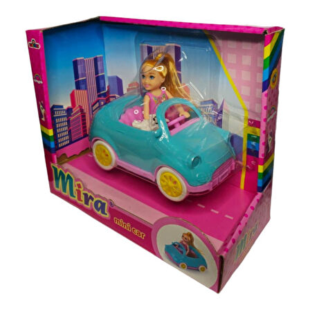 Galtoys Mira Bebekli Mini Car GLT-E406,Evcil Hayvanı ile Arabalı Oyuncak Bebek