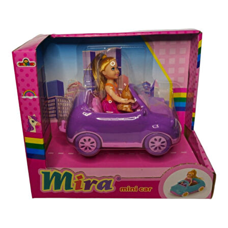 Galtoys Mira Bebekli Mini Car GLT-E406,Evcil Hayvanı ile Arabalı Oyuncak Bebek