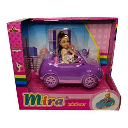 Galtoys Mira Bebekli Mini Car GLT-E406,Evcil Hayvanı ile Arabalı Oyuncak Bebek