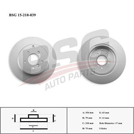 Bmw Fren Diski Arka - Kaplamalı Adet - Bsg 15-210-039