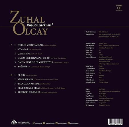 Zuhal Olcay - Başucu Şarkıları 1  (Plak)  