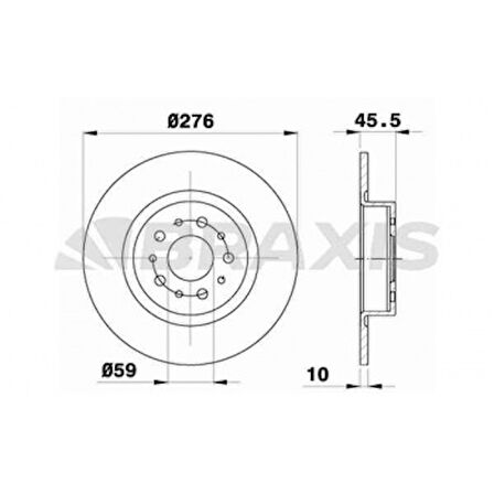 Alfa Romeo Arka Fren Disk Aynası Alfa 147 3.2gta 02 / 03 Alfa 156 1.9jtd / 2.0jts / 2.4jttd 05 / 01 09 / 05 - Braxıs Ae0345