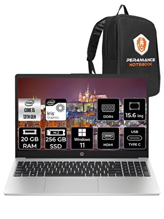 HP 250 G10 Intel Core i5 1335U 20GB RAM 256GB SSD 15.6'' FHD W11PRO 8A538EA & PER4 ÇANTA 