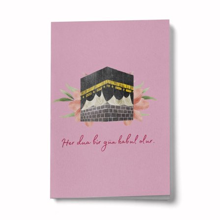 Her Dua Bir Gün Kabul Olur Mekke A6 Çizgili Mini Defter Not Defteri