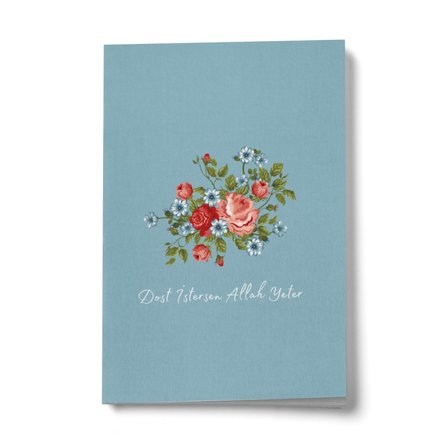 Dost İstersen Allah Yeter A6 Çizgili Mini Defter Not Defteri
