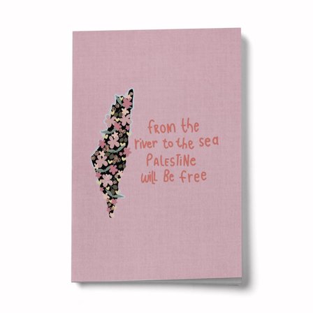 From The River to Sea Filistin A6 Çizgili Mini Defter Not Defteri