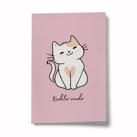 Kediler Candır A6 Çizgili Mini Defter Not Defteri