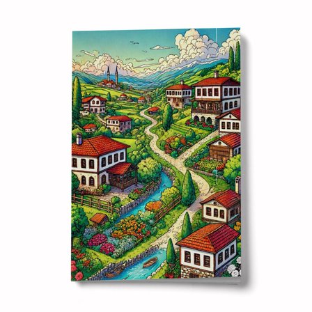 Köy Hayatı A6 Çizgili Mini Defter Not Defteri