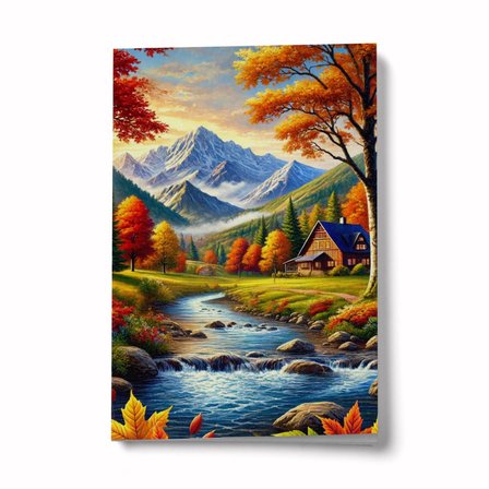 Sessiz Bir Sonbahar Günü A6 Çizgili Mini Defter Not Defteri