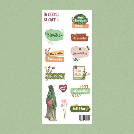 M1- Günlük Zikirlerim - İslami Sticker Seti