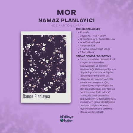 5 Yıllık Namaz Planlayıcı Defterim - Mor