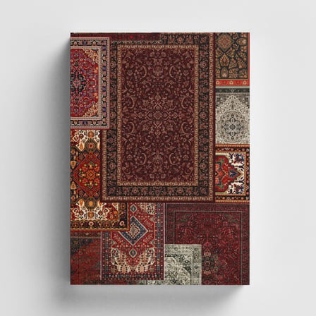 Etnik Kolaj Serisi 2 - Bordo Bullet Journal A5 Noktalı Defter