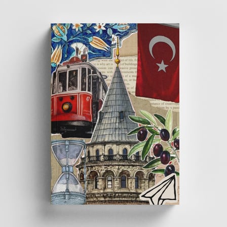 Kolaj Serisi 43 Galata Günlüğü Bullet Journal A5 Noktalı Defter