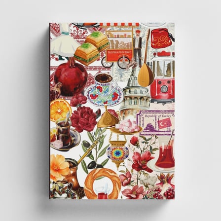 Kolaj Serisi 44 İstanbul’da Bir Gün Bullet Journal A5 Noktalı Defter
