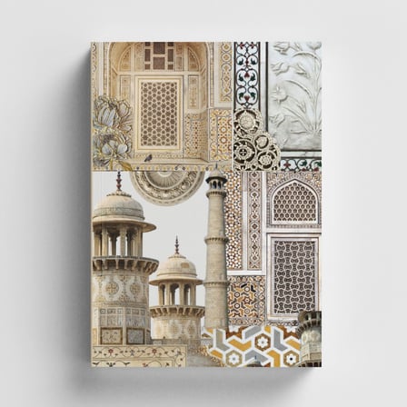 Kolaj Serisi 49 Beyaz Şehir Bullet Journal A5 Noktalı Defter
