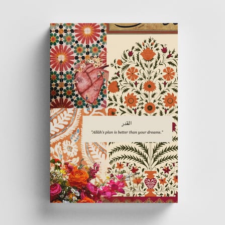 Kolaj Serisi 15- Allah'ın Kaderine Rıza Göstermek Bullet Journal A5 Noktalı Defter