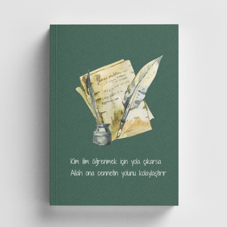 Kim İlim Öğrenmek İçin Yola Çıkarsa İslami Defter (Ayet-Hadisli)