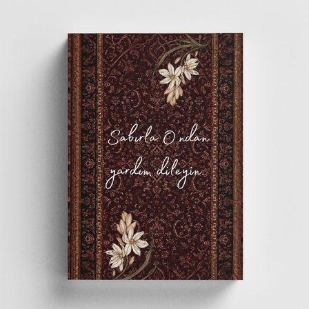 Sabırla O’ndan Yardım Dileyin İslami Defter (Ayet-Hadisli)