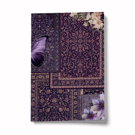 Etnik Kolaj Serisi 3 Derdi Derun A6 Çizgili Mini Defter Not Defteri