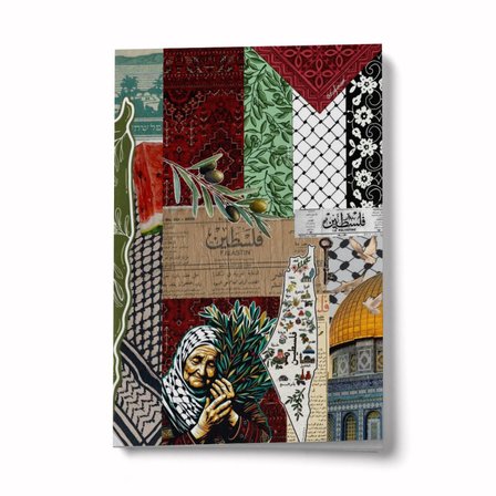 Filistin Kolajı A6 Çizgili Mini Defter Not Defteri