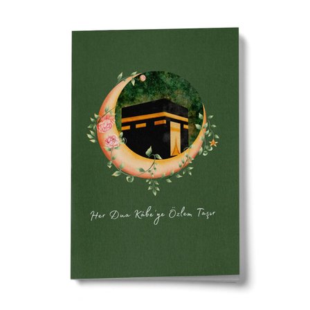 Her Dua Kabe'ye Özlem Taşır A6 Çizgili Mini Defter Not Defteri